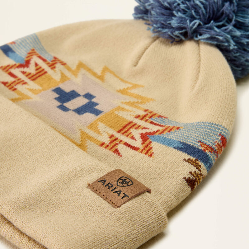 Ariat Serape Beanie in Natural Serape, detail view 1