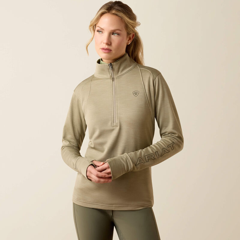 Ariat Team EQ 1/2 Zip Pullover in Winter Twig, front view