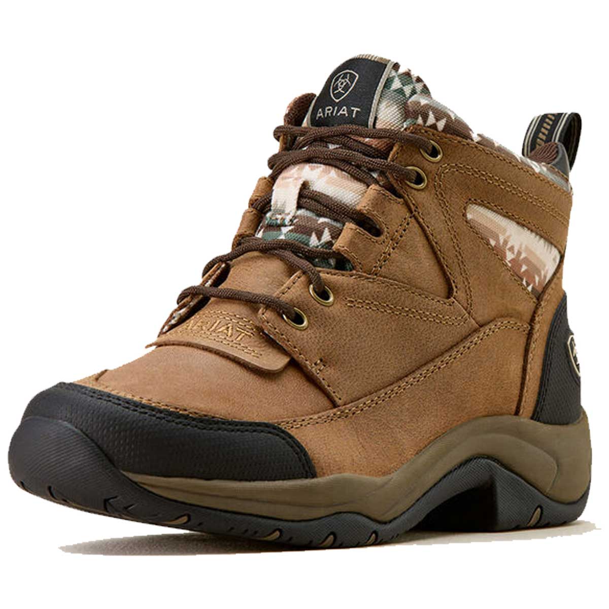 ARIAT Terrain Boots - Womens - Dark Tan / Natural Southwest Print