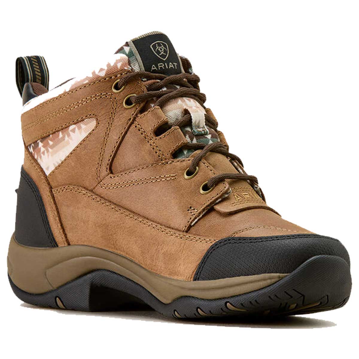 ARIAT Terrain Boots - Womens - Dark Tan / Natural Southwest Print