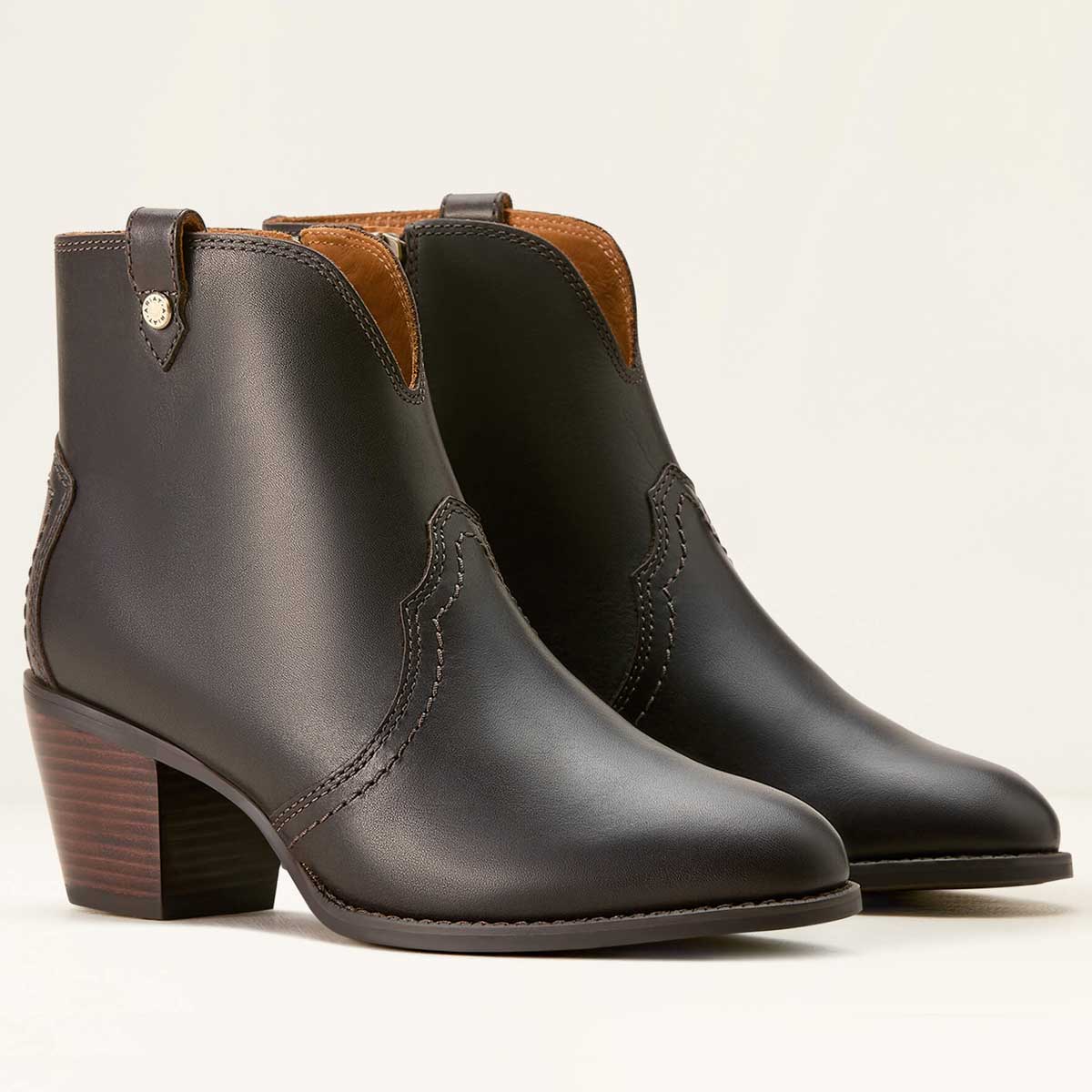 ARIAT Tilbury Ankle Western Boots - Womens - Chocolate Truffle