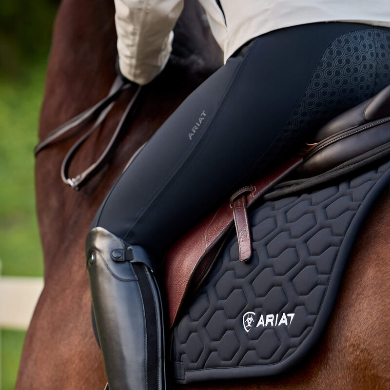 Ariat Troika Waterproof Full Seat Breeches in Black, lifestyle view