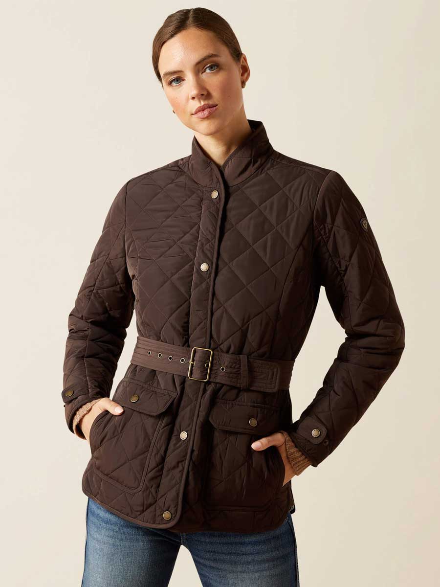 ARIAT Woodside Quilted Insulated Jacket - Womens - Coffee Bean