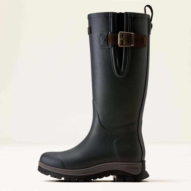 Ariat Woodstock Insulated Rubber Boot in Deep Navy, outer side view