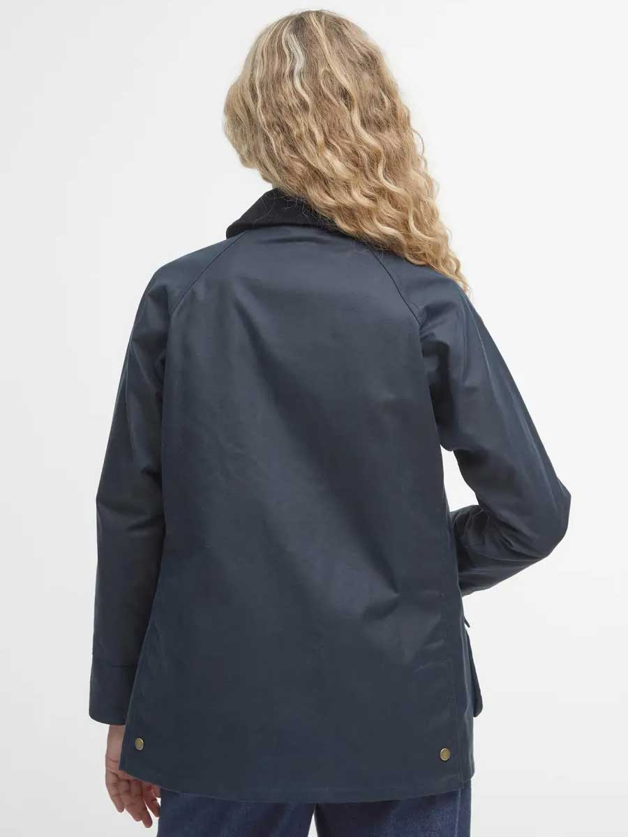 BARBOUR Acorn Wax Jacket - Womens - Classic Navy