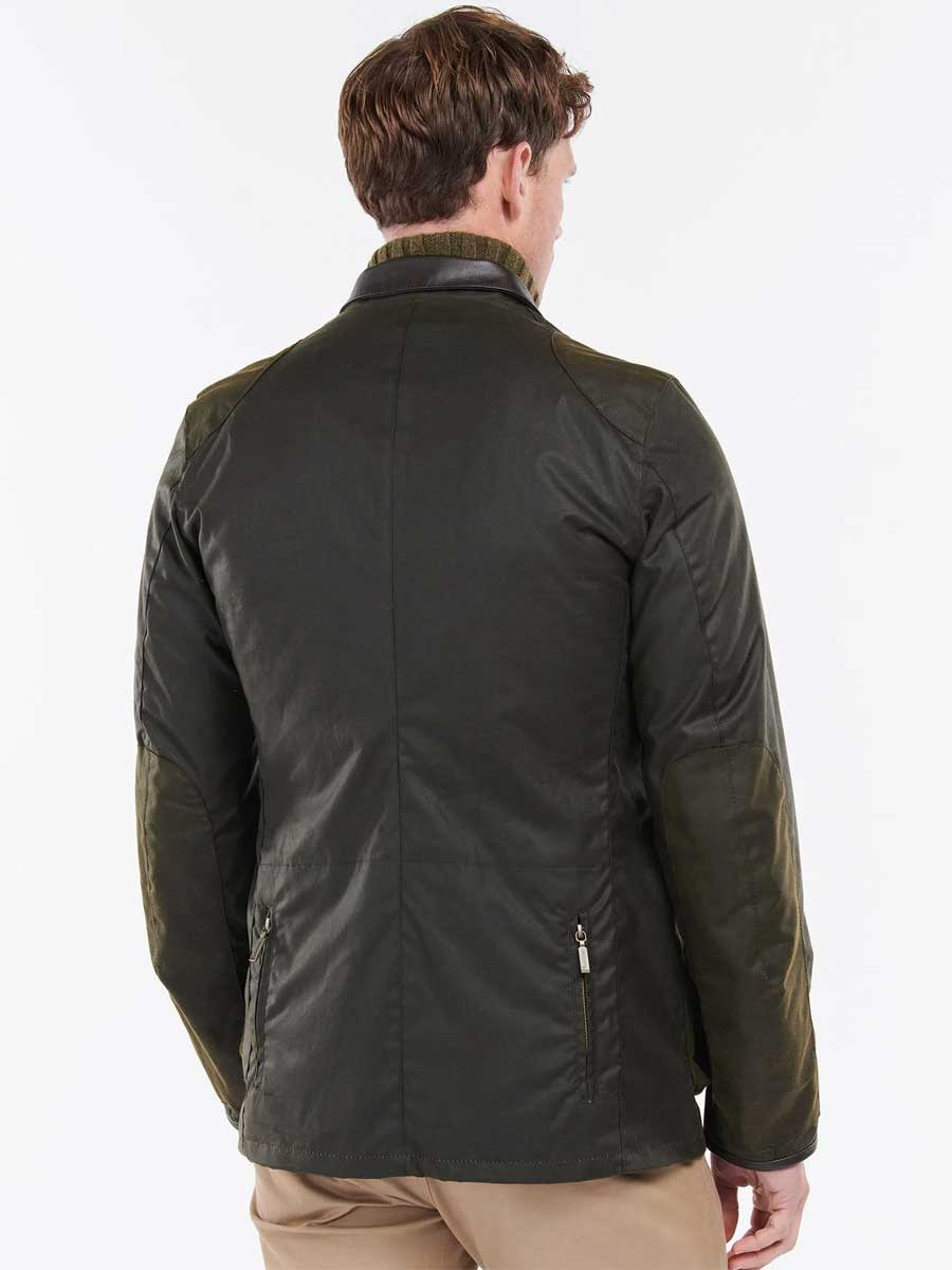 BARBOUR Beacon Sports Wax Jacket - Mens - Olive