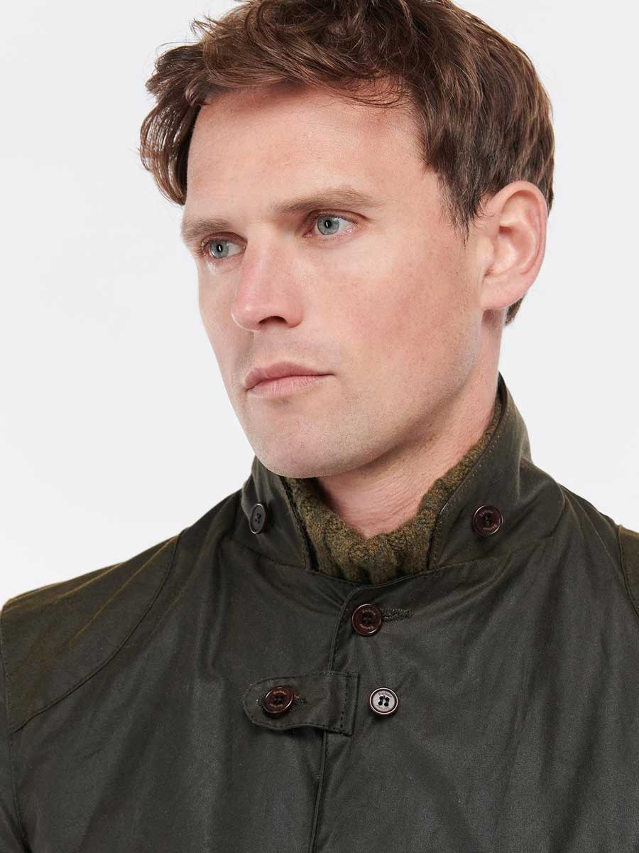 BARBOUR Beacon Sports Wax Jacket - Mens - Olive