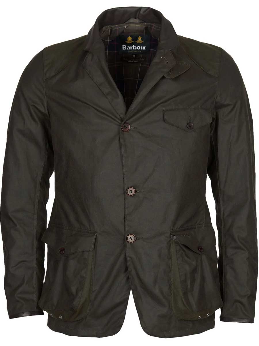 BARBOUR Beacon Sports Wax Jacket - Mens - Olive