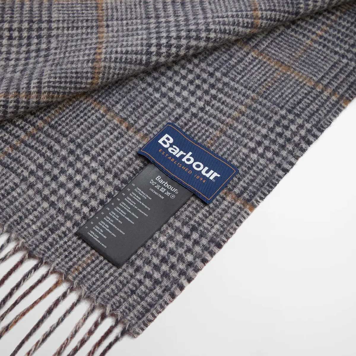 BARBOUR Dramside Reversible Lambswool Scarf - Midnight Oak Tartan