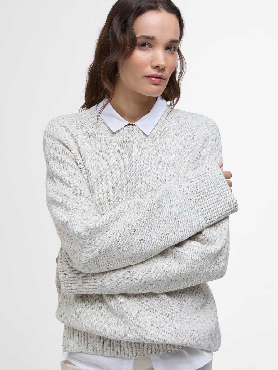 40% OFF BARBOUR Edda Crew Neck Jumper - Women's - Olive - Size: UK 14