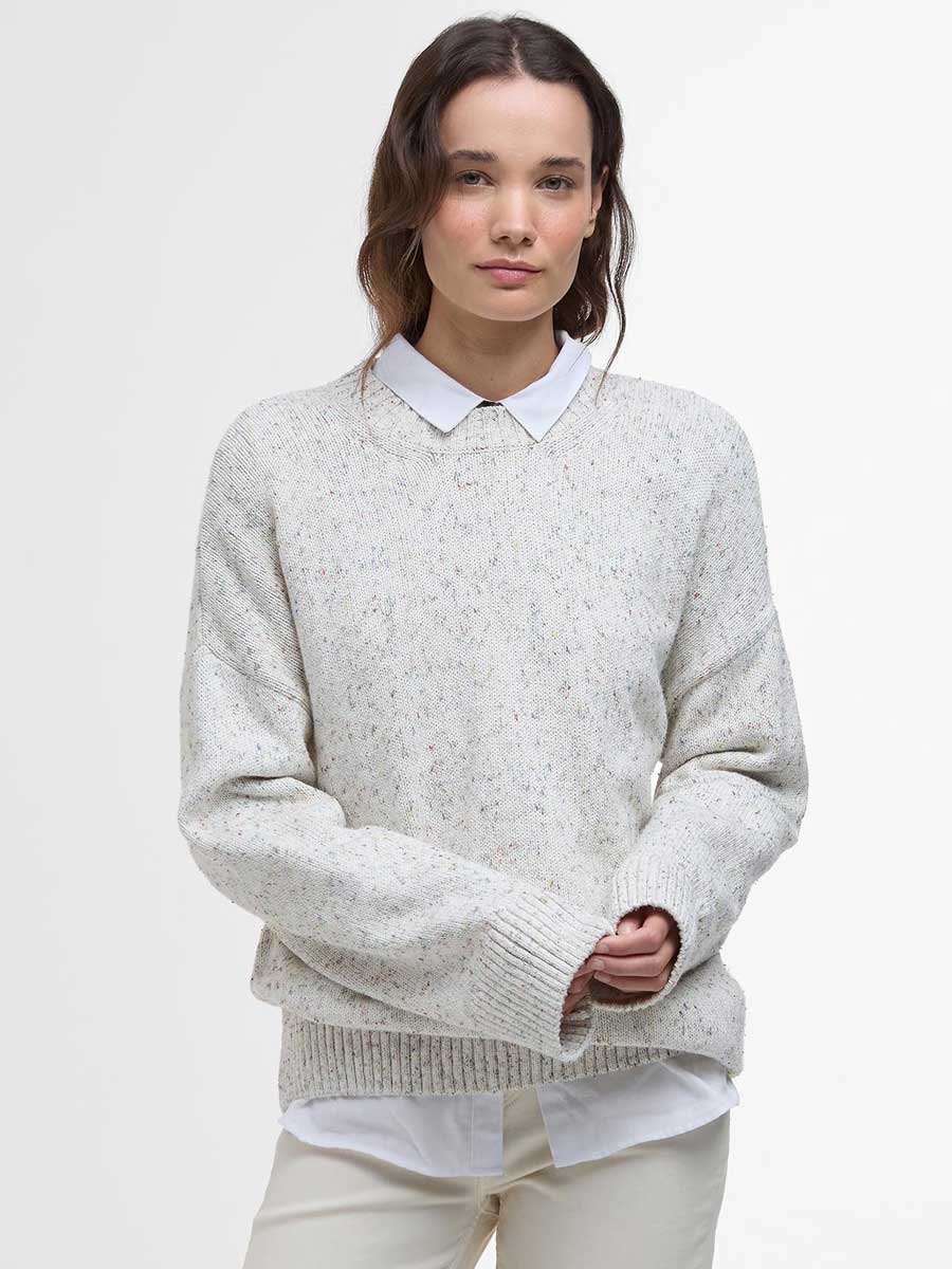 40% OFF BARBOUR Edda Crew Neck Jumper - Women's - Olive - Size: UK 14