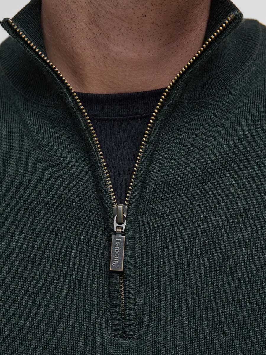 BARBOUR Gamlin Waterproof Half Zip Jumper - Mens - Olive