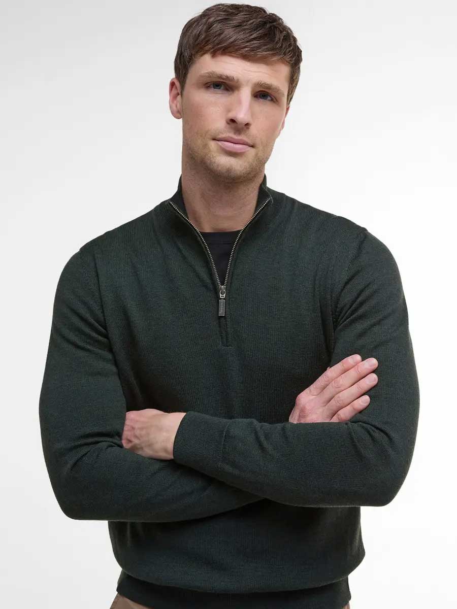 BARBOUR Gamlin Waterproof Half Zip Jumper - Mens - Olive