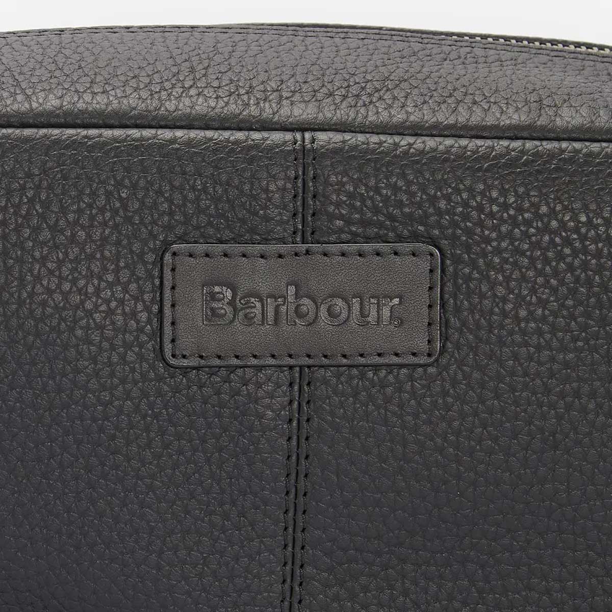BARBOUR Highgate Leather Washbag - Black
