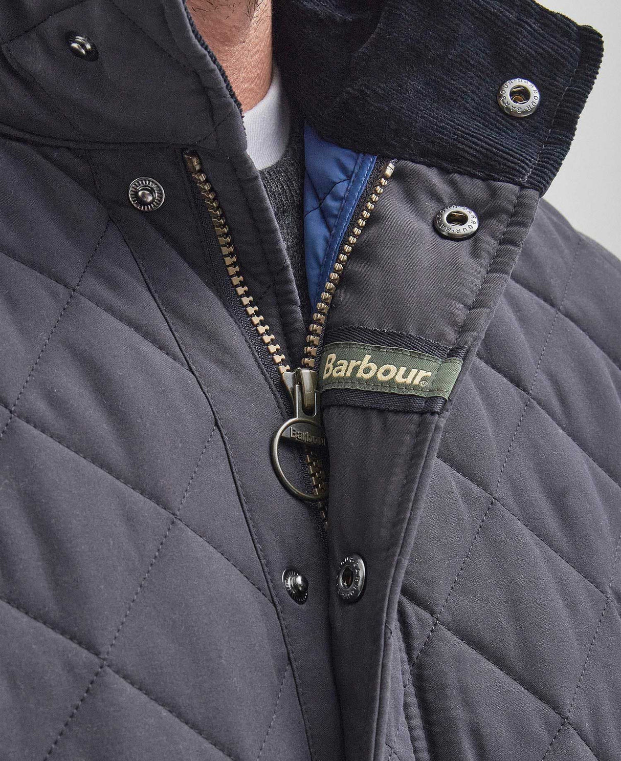 BARBOUR Shoveler Quilted Jacket - Mens - Navy