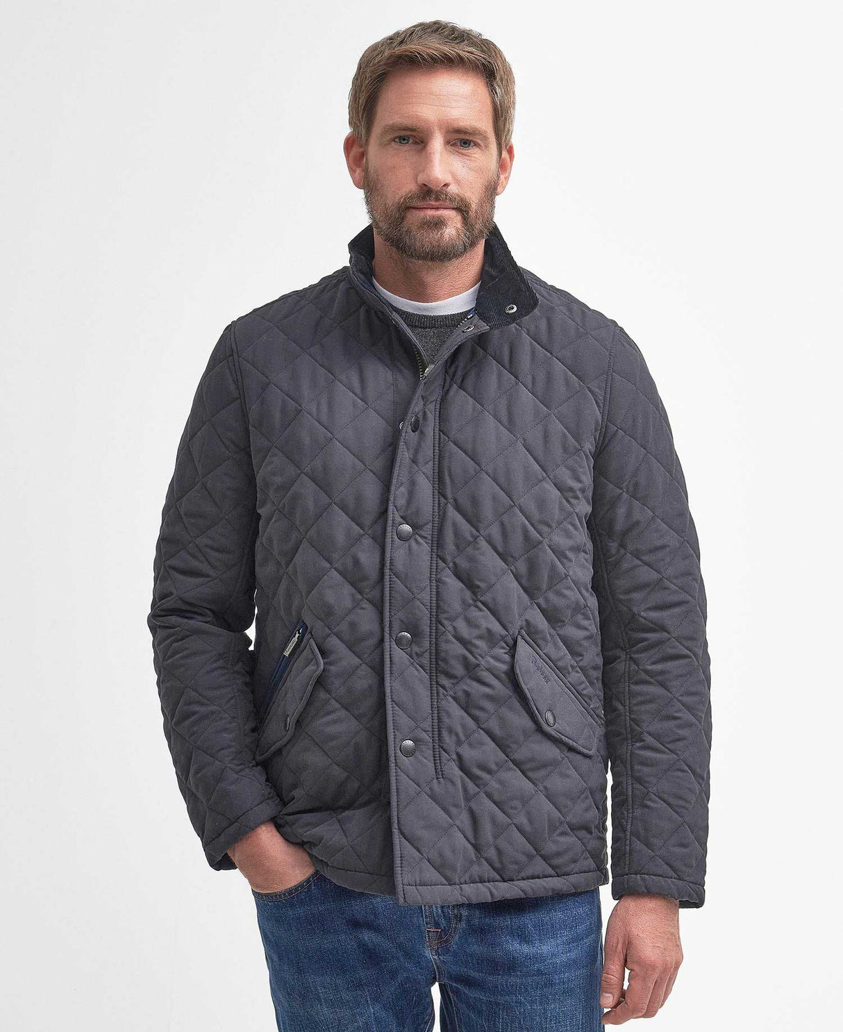 BARBOUR Shoveler Quilted Jacket - Mens - Navy