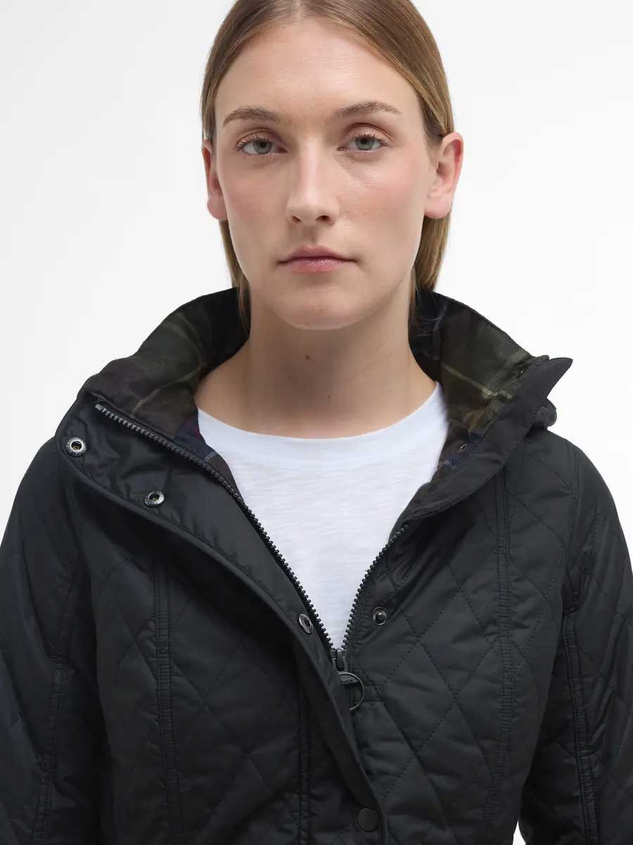 BARBOUR Millfire Hooded Quilted Jacket - Women's - Black