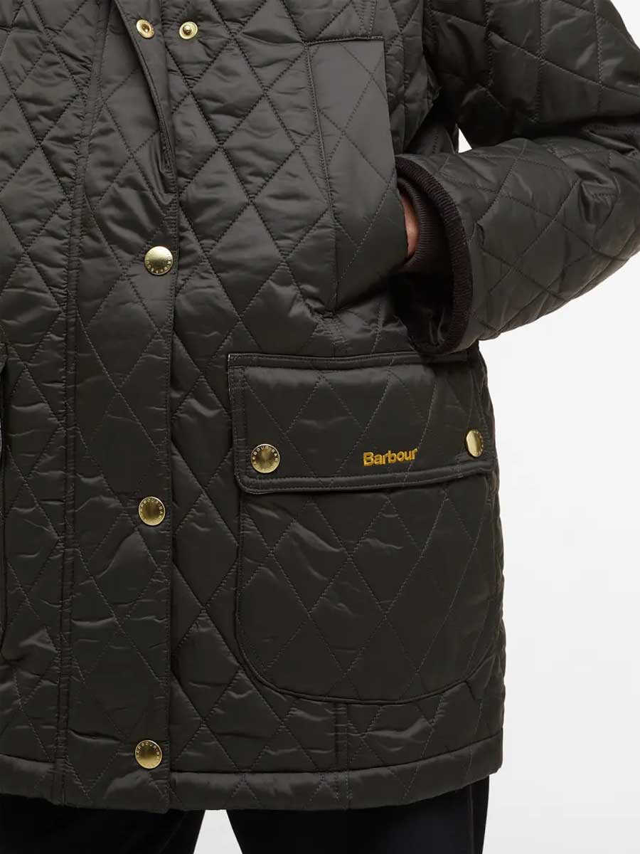 BARBOUR Modern Beadnell Quilted Jacket - Women's - Sage / Ancient Tartan