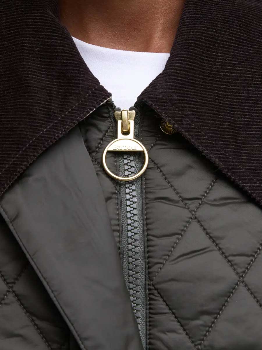 BARBOUR Modern Beadnell Quilted Jacket - Women's - Sage / Ancient Tartan