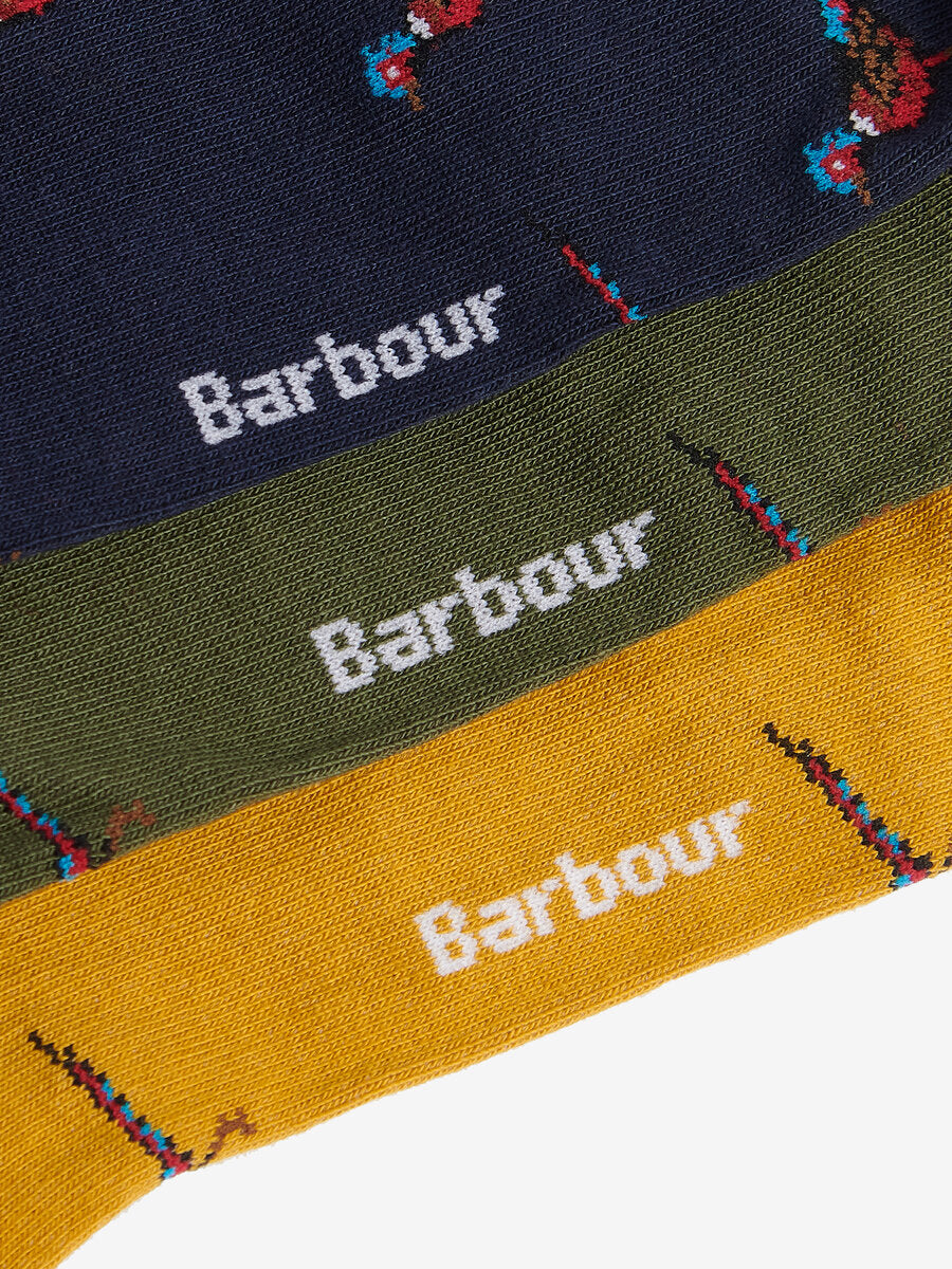 BARBOUR Pheasant Socks Gift Set - Mens - Forest Mist