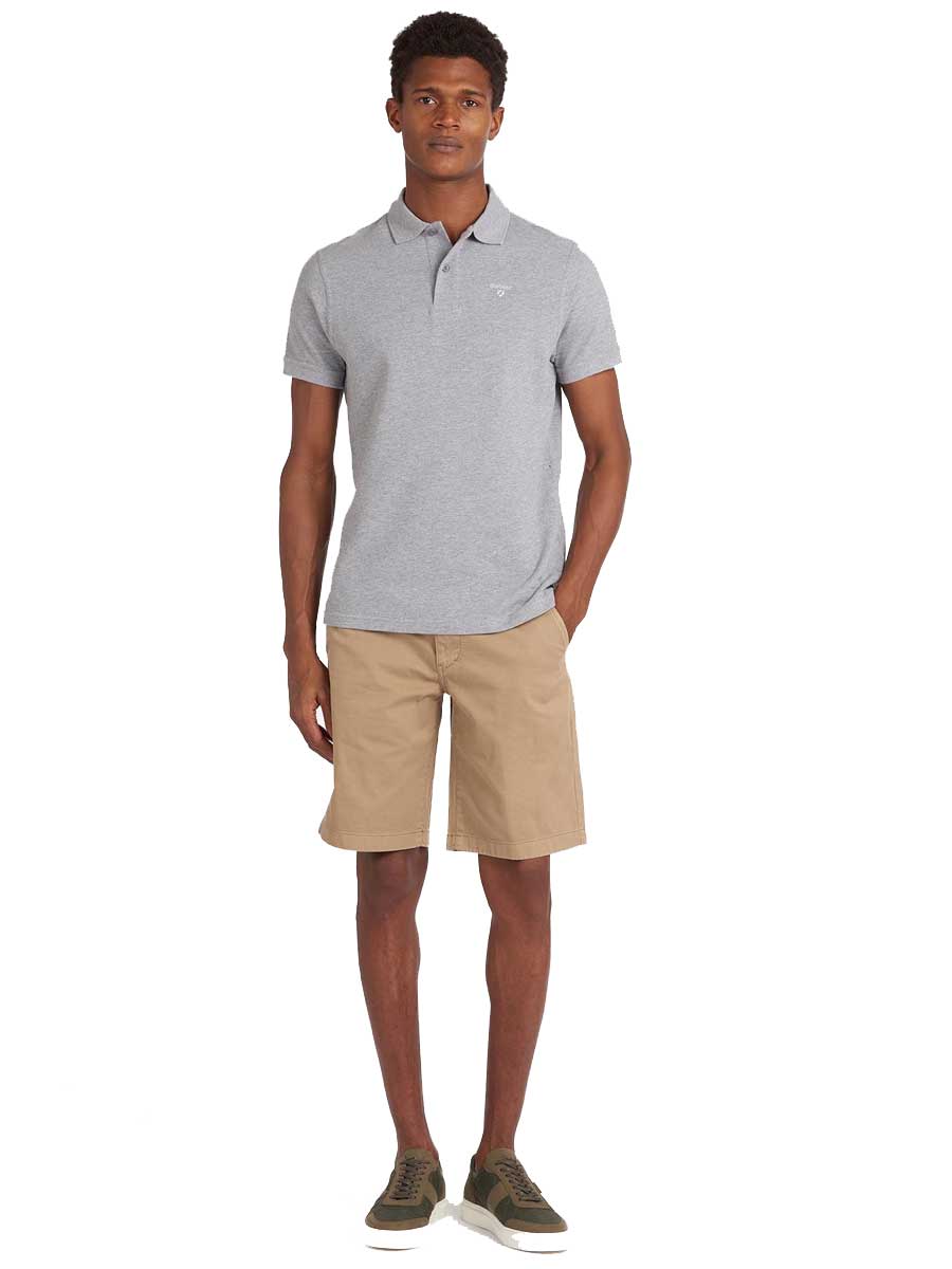 BARBOUR Sports Polo Shirt - Men's - Grey Marl