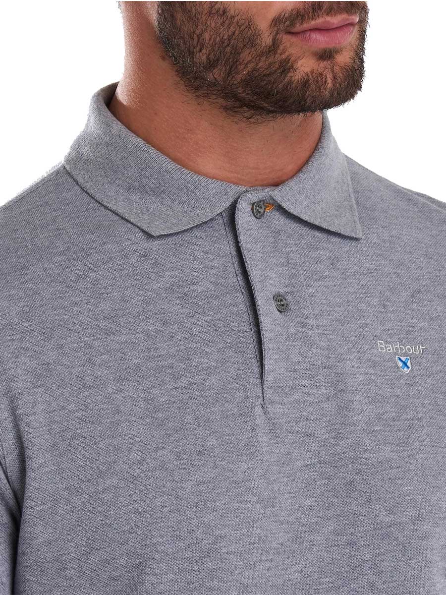 BARBOUR Sports Polo Shirt - Men's - Grey Marl