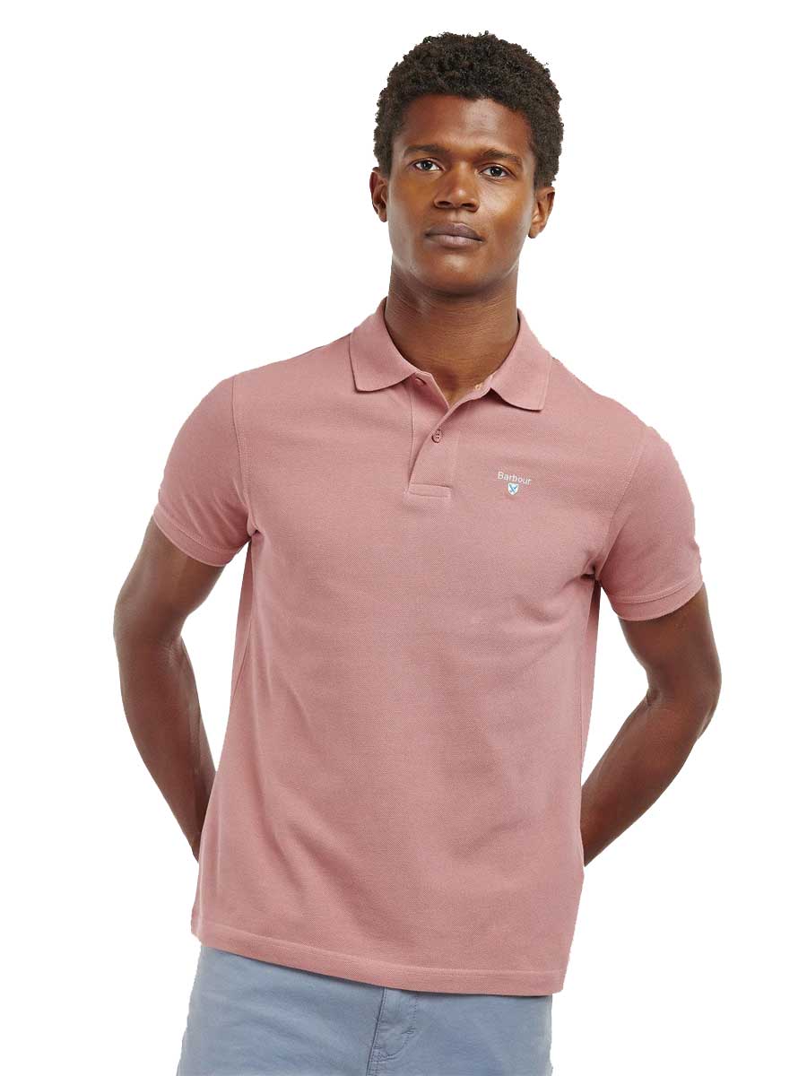 BARBOUR Sports Polo Shirt - Men's - Faded Pink