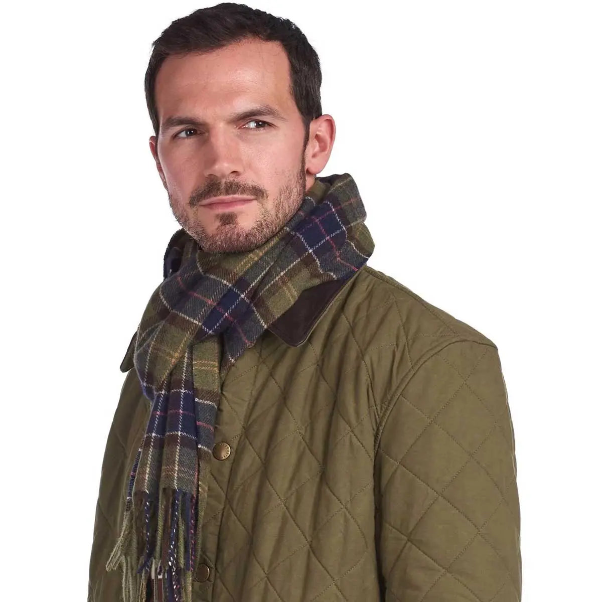 Barbour Tartan Lambswool Scarf - Classic Green