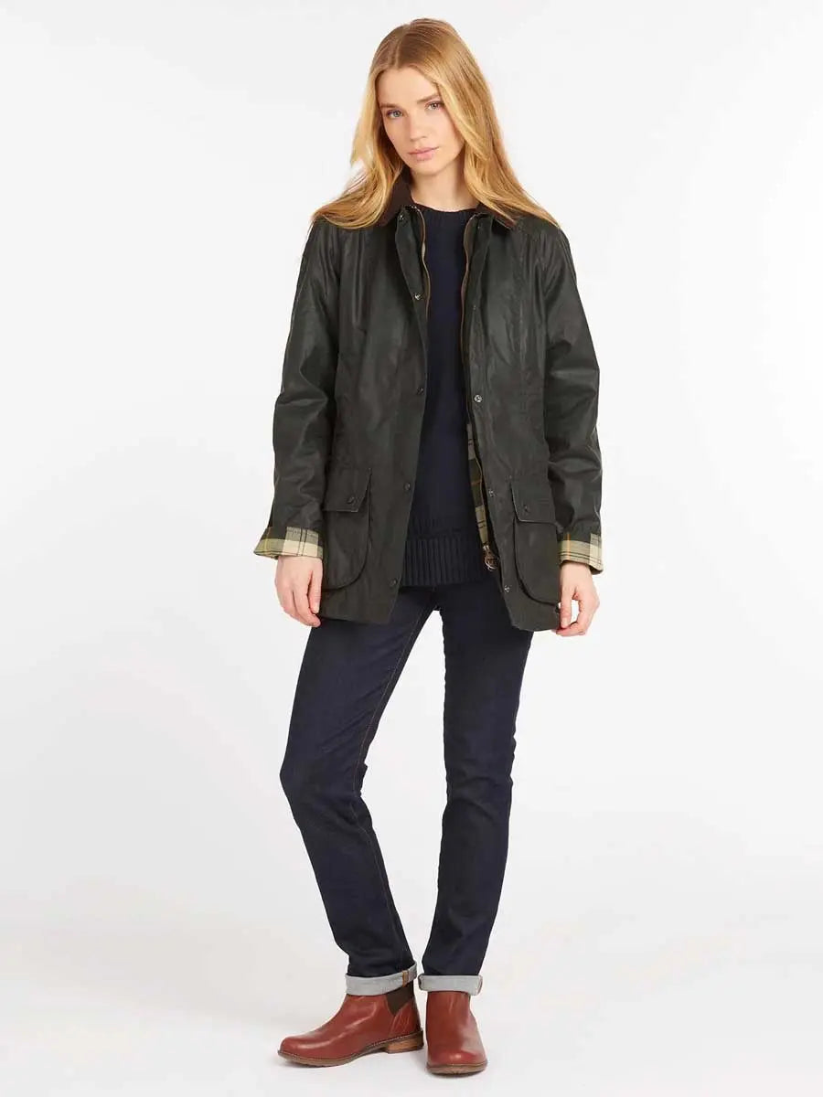 BARBOUR Beadnell Wax Jacket - Women's - Sage Barbour