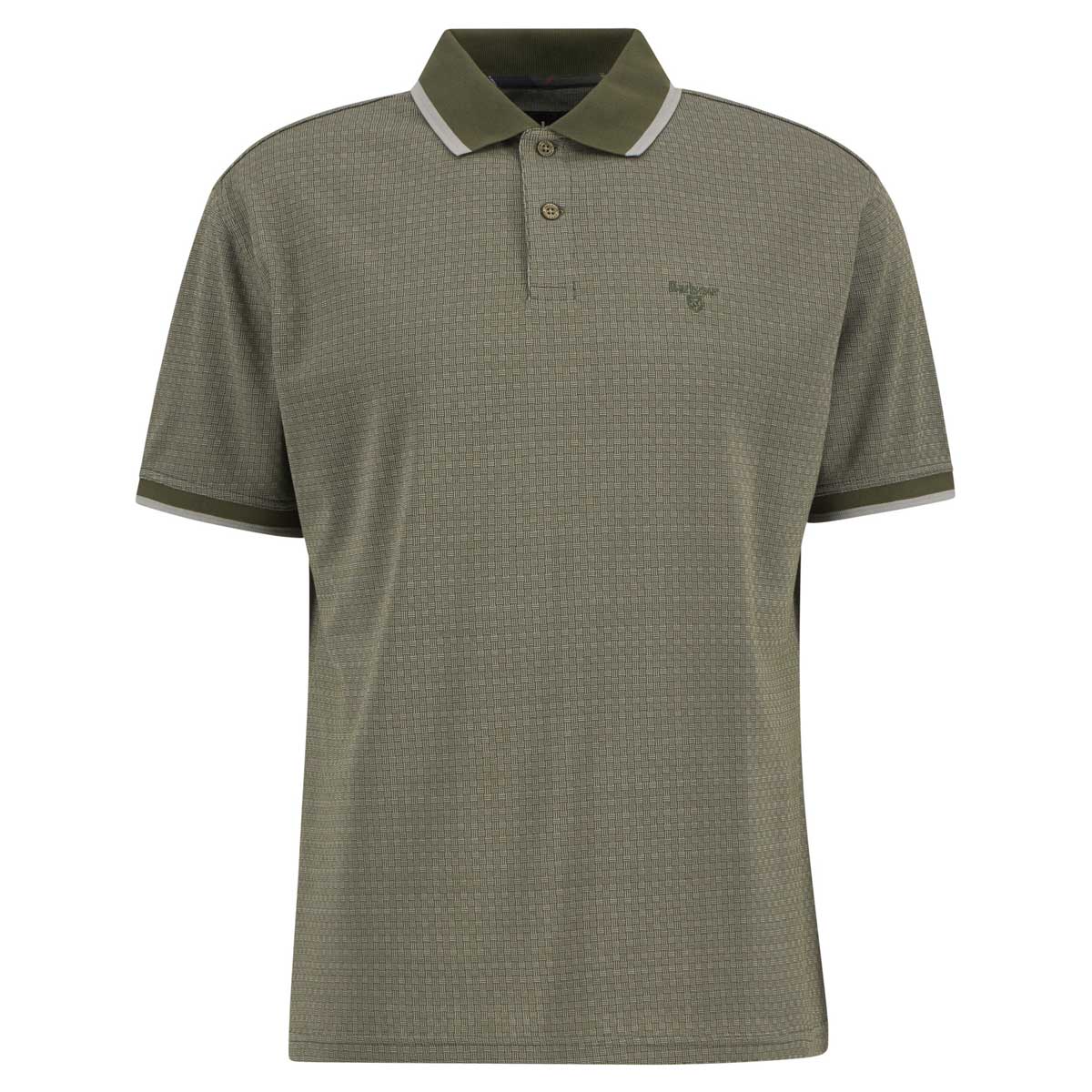 BARBOUR Weston Textured Polo Shirt - Mens - Mid Olive