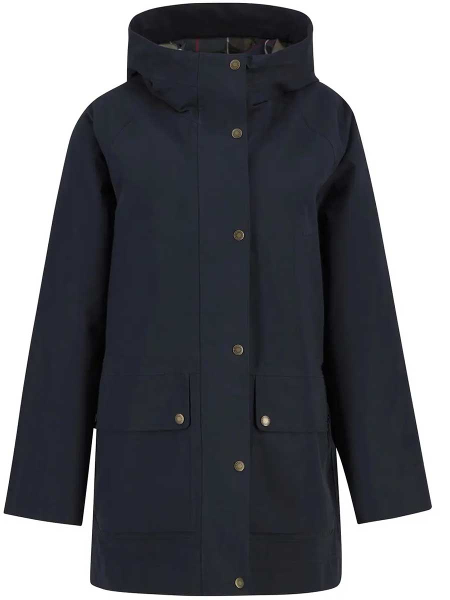 BARBOUR Winter Beadnell Waterproof Jacket - Women's - Deep Navy / Classic Tartan
