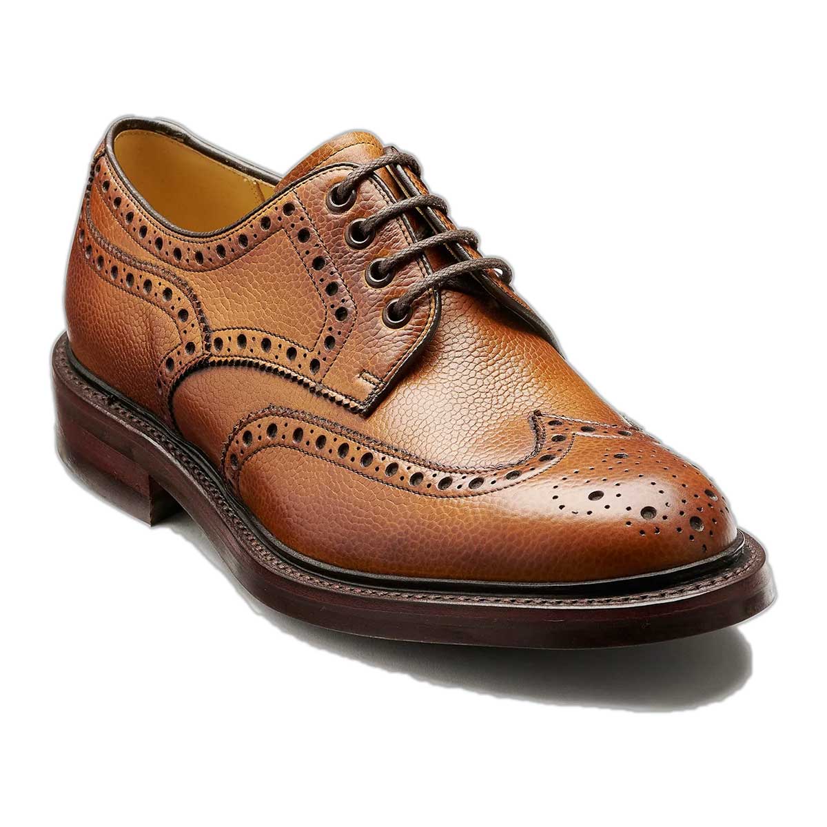 BARKER Kendall Shoes - Mens Brogues - Cedar Grain