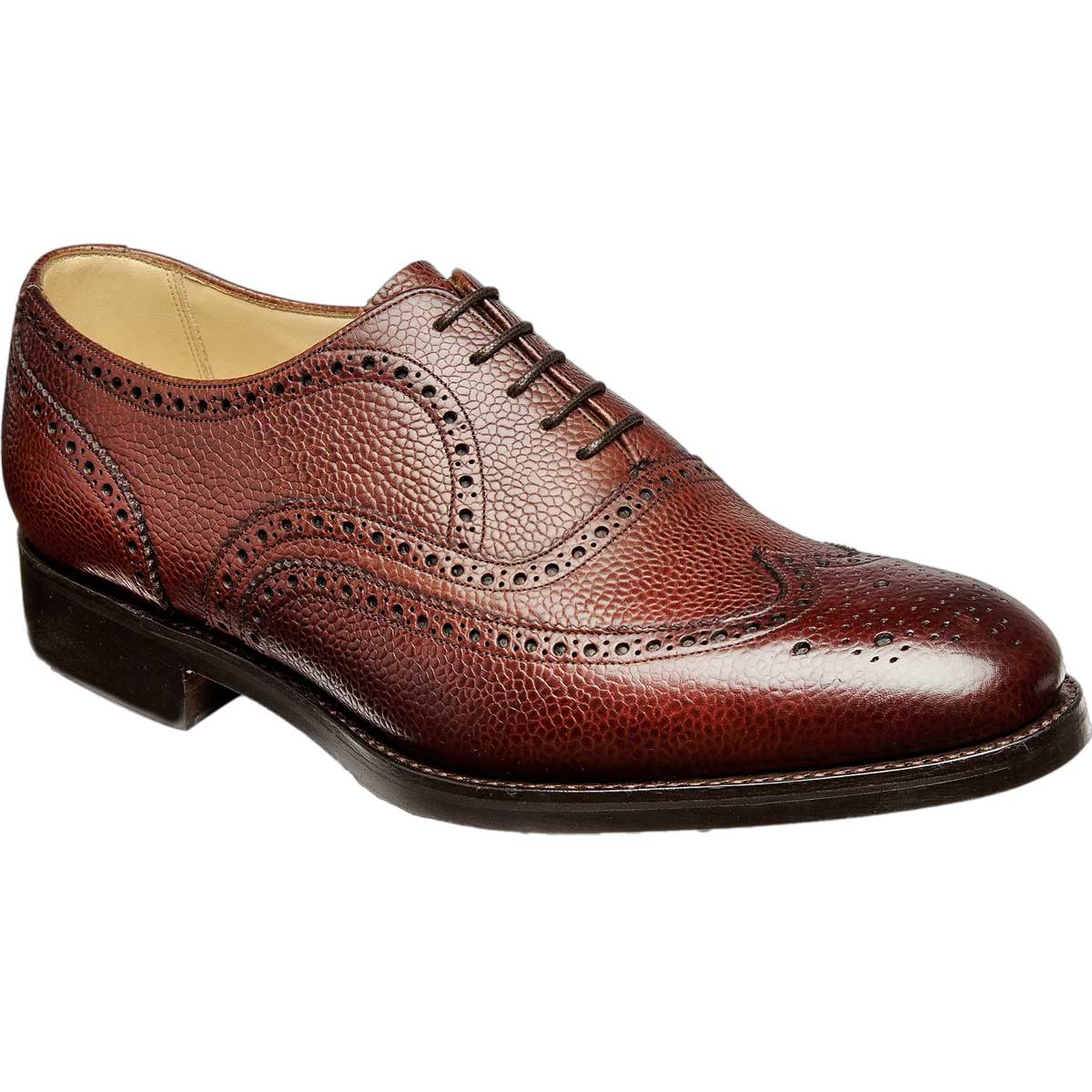 BARKER Malton II Shoes - Mens Brogue - Cherry Grain