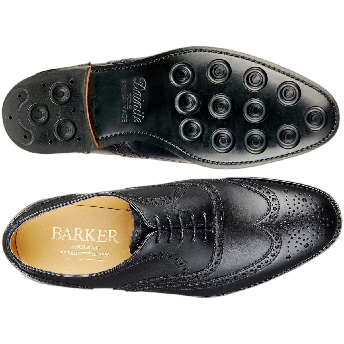 BARKER Malton II Shoes - Mens Brogue - Black Calf