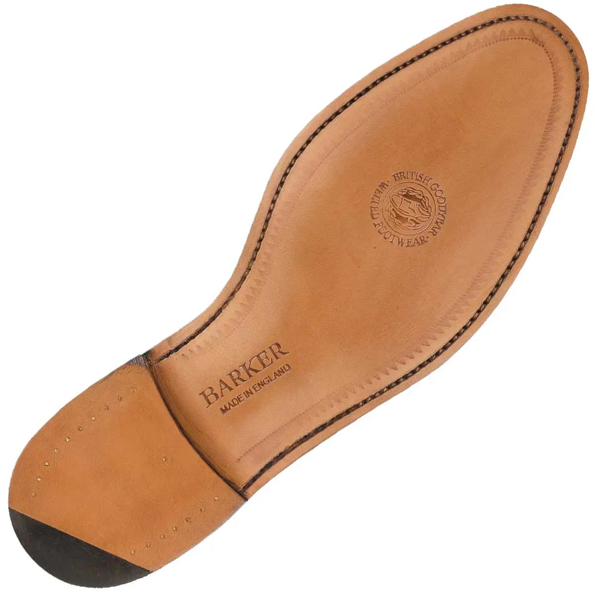 BARKER Mirfield Shoes - Mens Oxford Semi Brogue - Dark Walnut Calf Barker Shoes