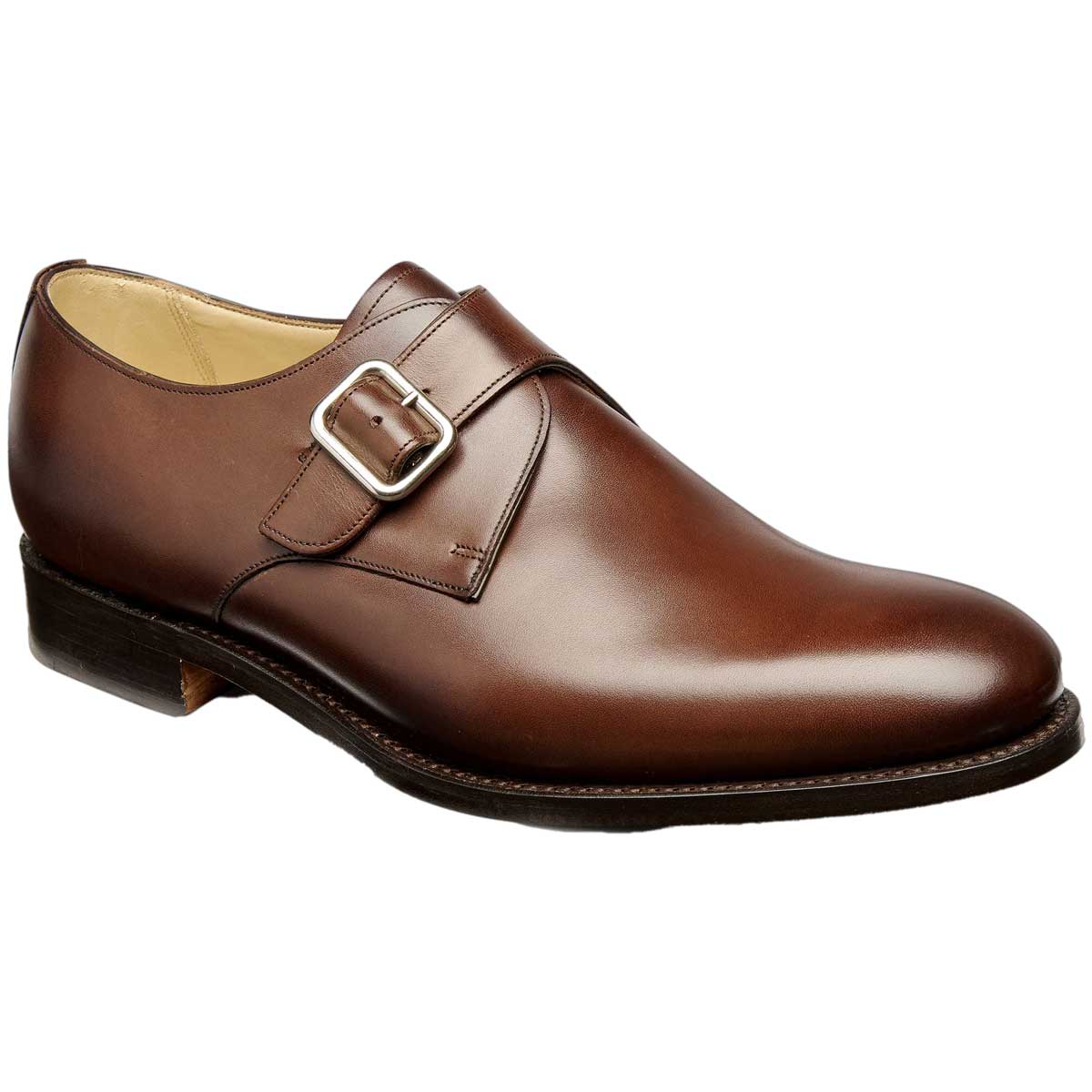 BARKER Northcote Single Monk Strap Shoes - Mens - Ebony Calf