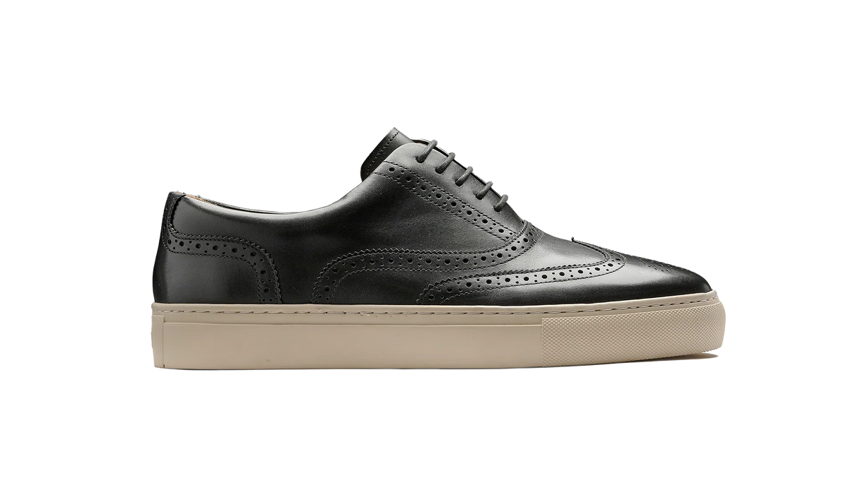 BARKER Owen Shoes - Men's Brogue Sneaker - Black Calf