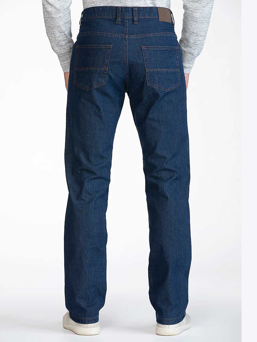 BRUHL Mens Genua III B Light Ring Denim Jeans - Dark Blue Bruhl