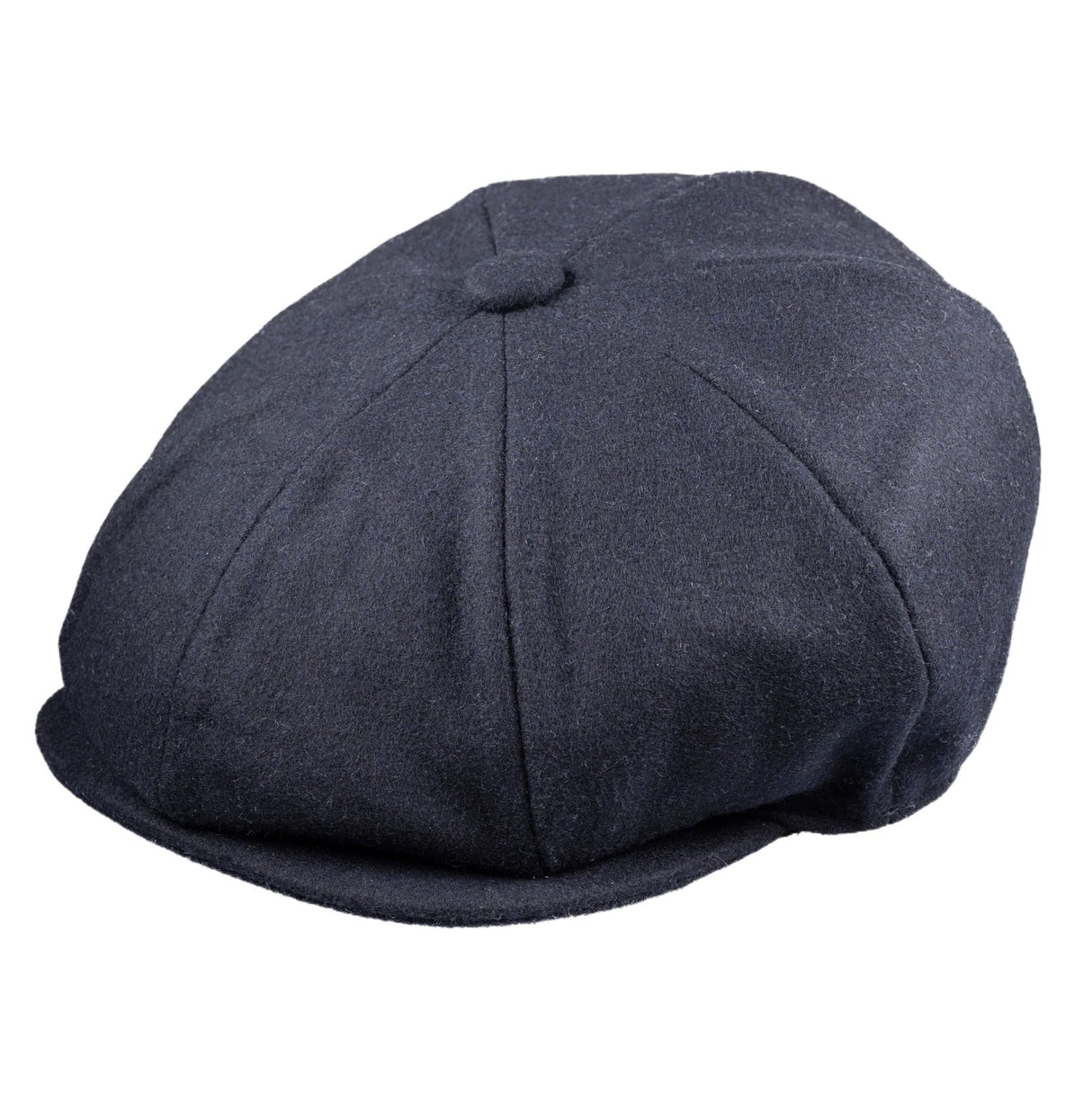 CHRISTYS' 8 Piece Baker Boy Melton Wool Flat Cap - Navy Christys
