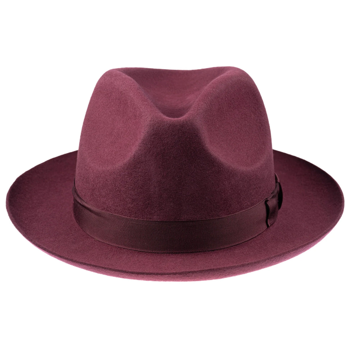 CHRISTYS' Chepstow Wool Felt Fedora Hat - Maroon Christys