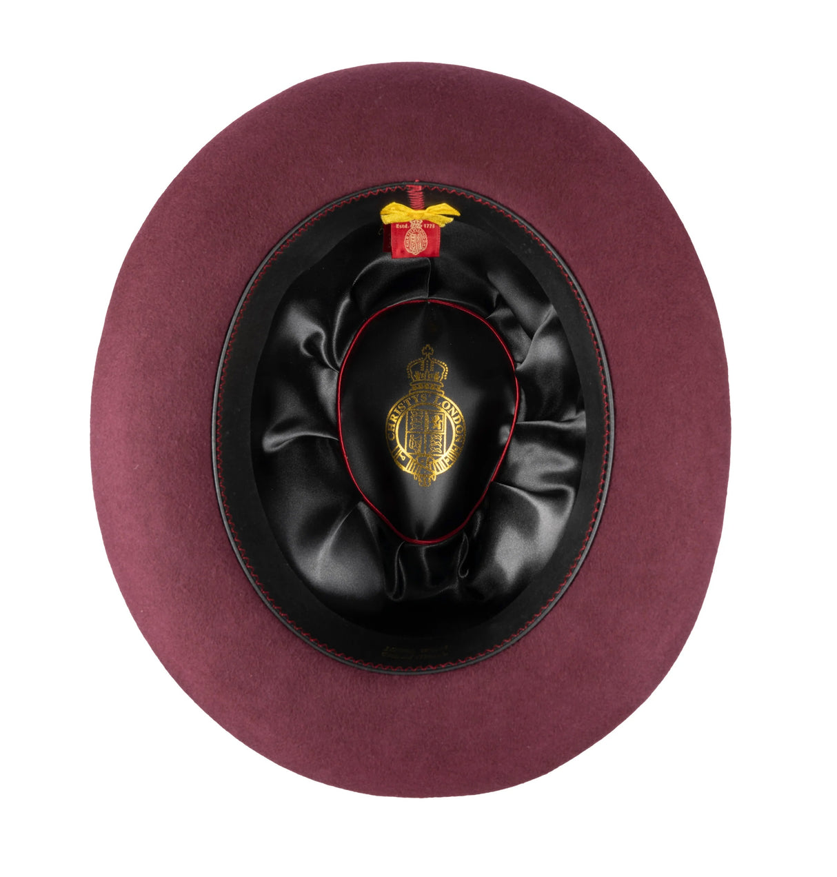 CHRISTYS' Chepstow Wool Felt Fedora Hat - Maroon Christys