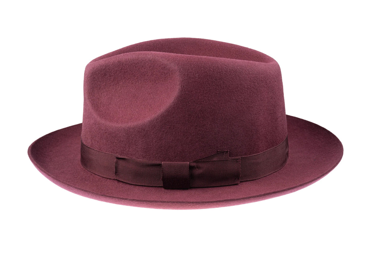 CHRISTYS' Chepstow Wool Felt Fedora Hat - Maroon Christys