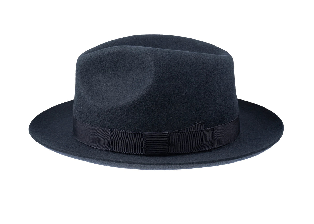 CHRISTYS' Chepstow Wool Felt Fedora Hat - Navy Christys