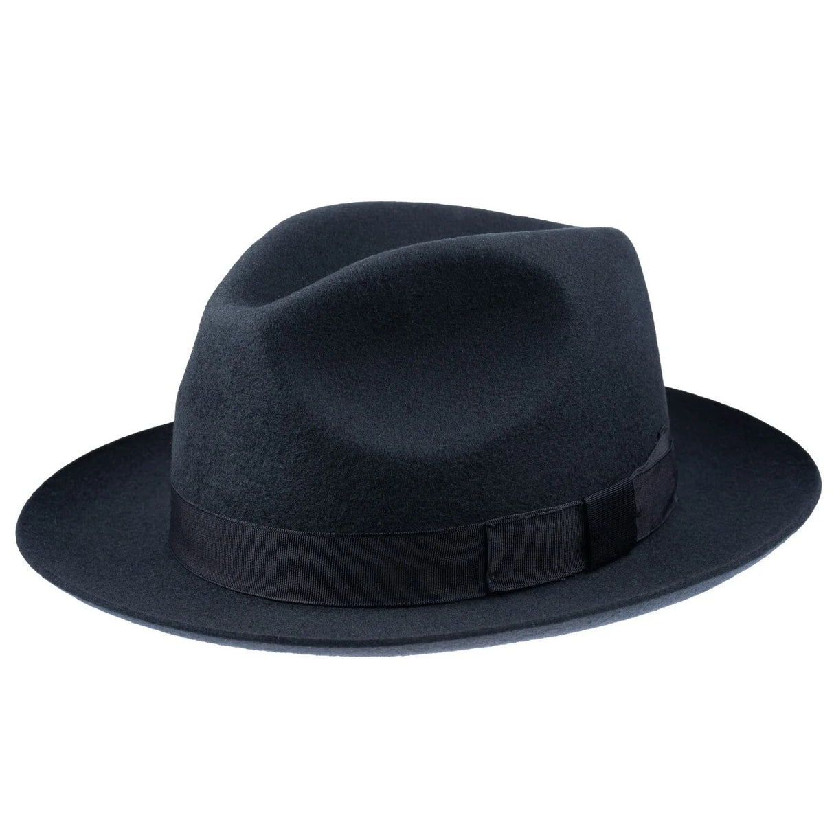 CHRISTYS' Chepstow Wool Felt Fedora Hat - Navy Christys