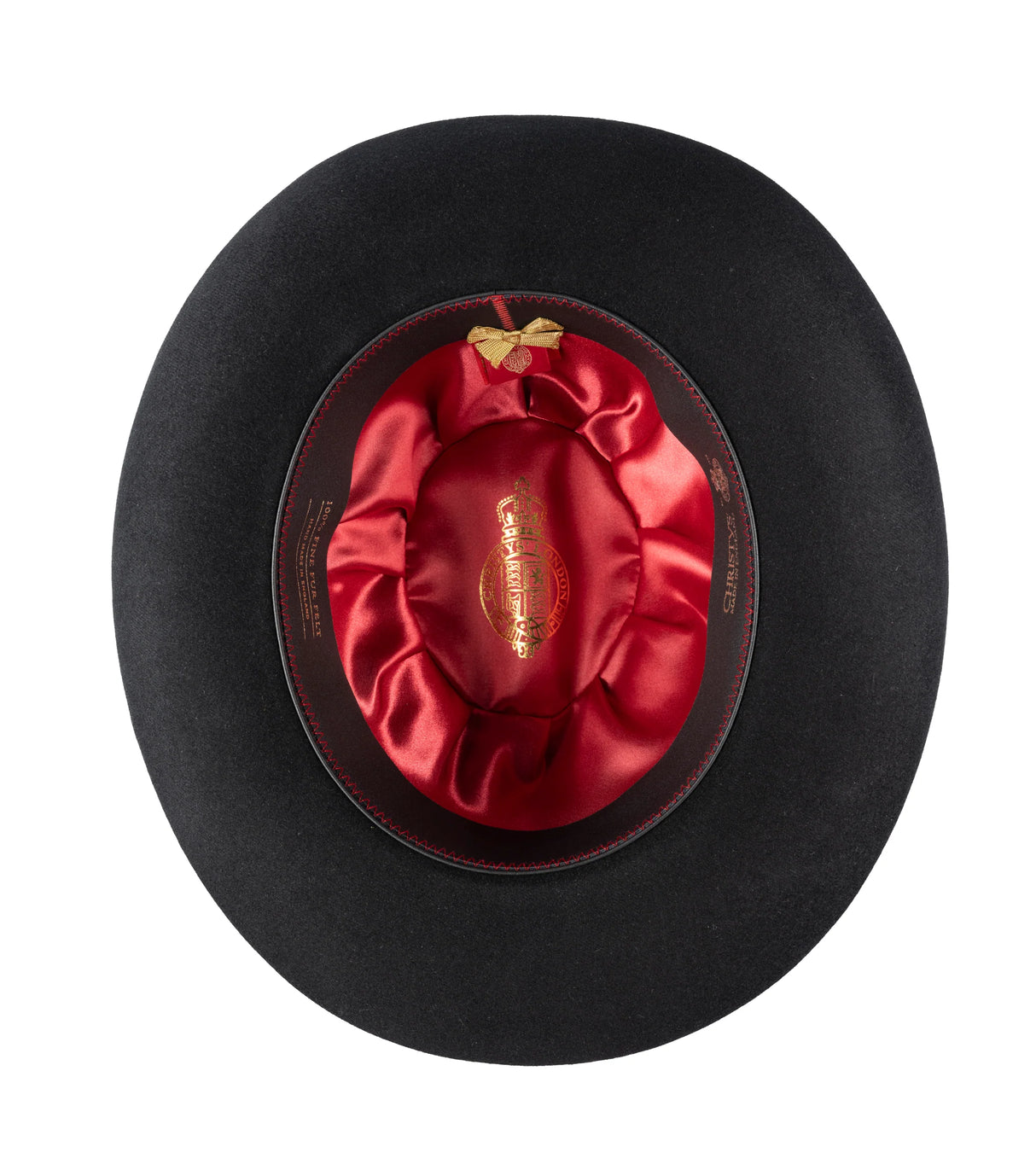 CHRISTYS' Classic Fur Felt Fedora Hat - Black Christys