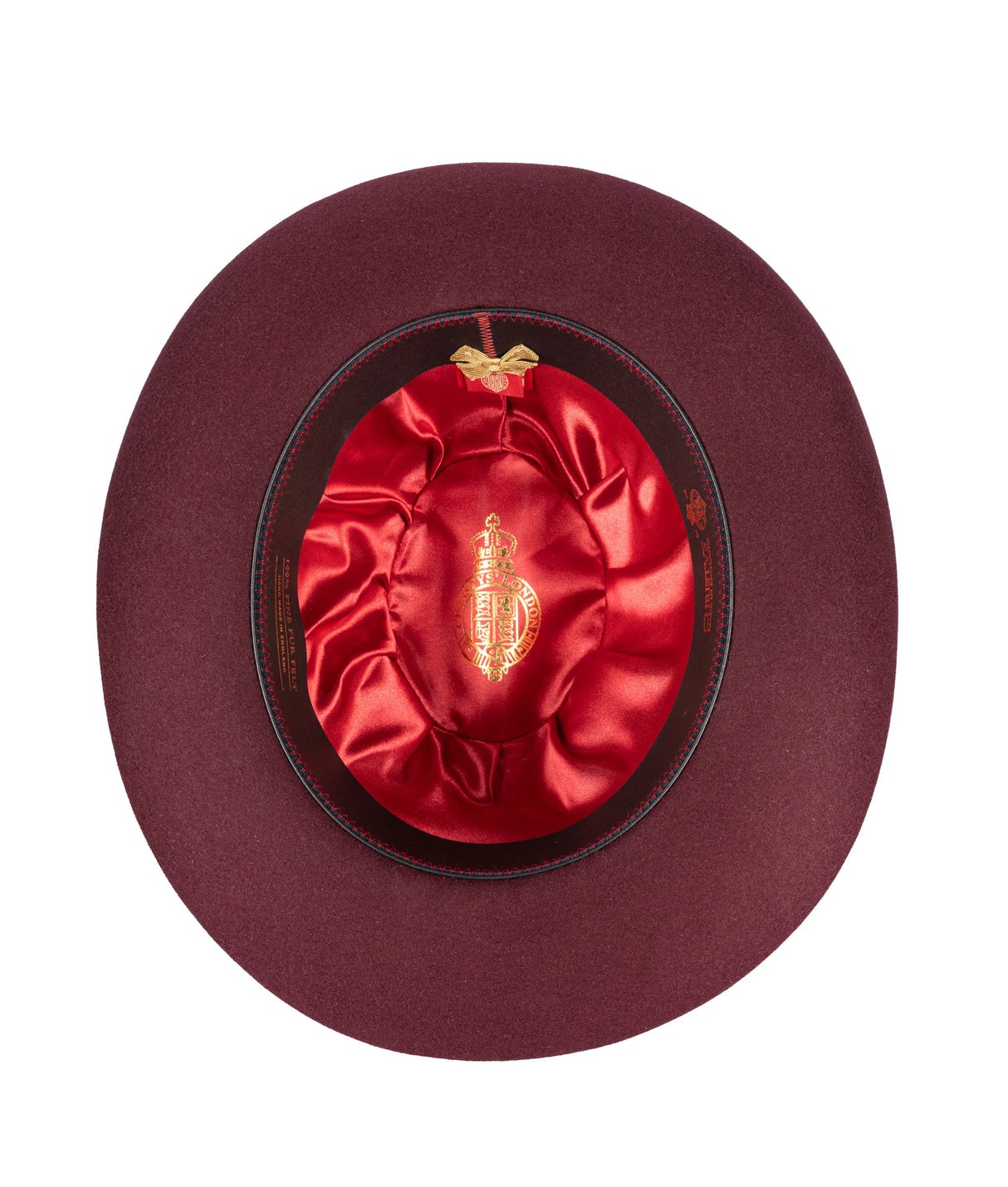 CHRISTYS' Classic Fur Felt Fedora Hat - Red Wine Christys