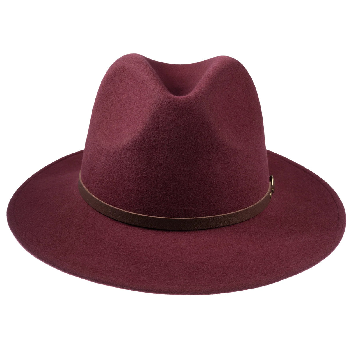 CHRISTYS' Crushable Wool Felt Safari Hat - Maroon Christys