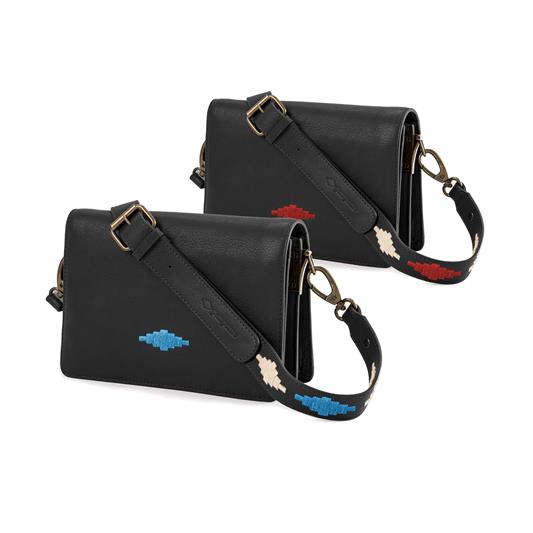 Pampeano - Ladies Estillo Crossbody Bag - Black Leather