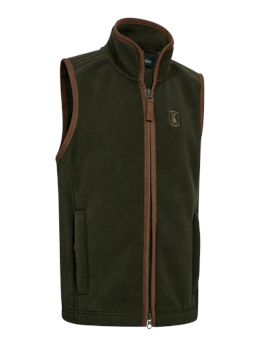 DEERHUNTER Youth Cumbria Fleece Waistcoat - Kids - Forest Ember front flat lay