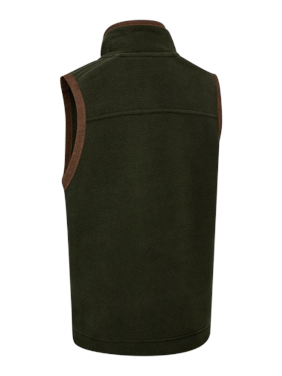 DEERHUNTER Youth Cumbria Fleece Waistcoat - Kids - Forest Ember back flat lay